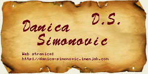 Danica Simonović vizit kartica
